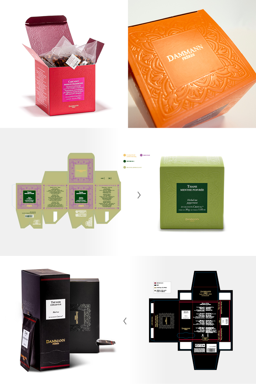 Packaging thés et infusions Dammann
